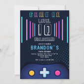 Level Up Video Game Controller Elk Jaar Verjaardag Kaart (Voorkant)