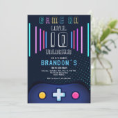 Level Up Video Game Controller Elk Jaar Verjaardag Kaart (Staand voorkant)