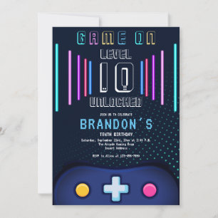 Level Up Video Game Controller Elk Jaar Verjaardag Kaart