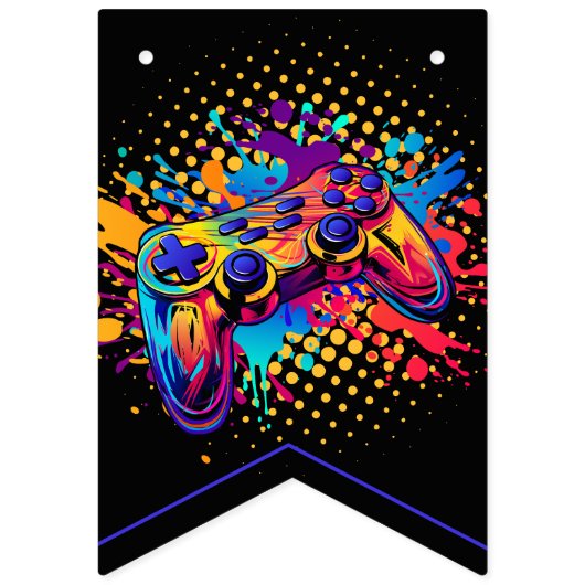 Level-up videogamecontroller vlaggetjes (Eerste vlag)