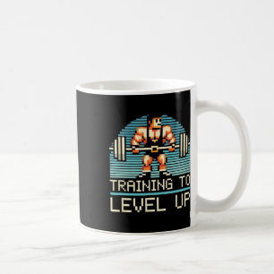 Level Up Videospel Gamer Gym Workout Gaming Fitnes Koffiemok