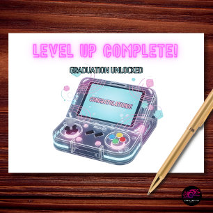 Level Up Voltooide Afstudeercongratulaties Kaart