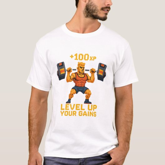 Level Up Your Gains T-Shirt (Voorkant)