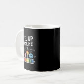 Level Up Your Life Progress Bar Gamer Motivation  Koffiemok (Voorkant links)