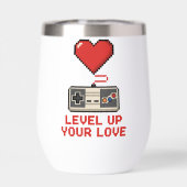 Level Up Your Love, Retro Pixel Gaming Design (Achterkant)