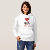 Level Up Your Love, Retro Pixel Gaming Design Hoodie (Voorkant volledig)