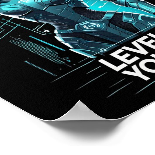 Level Up Your Mind Ai Gamer  Poster (Hoek)