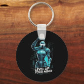 Level Up Your Mind Ai Gamer  Sleutelhanger (Voorkant)