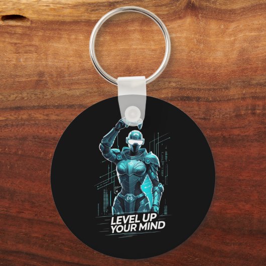 Level Up Your Mind Ai Gamer  Sleutelhanger (Voorkant)