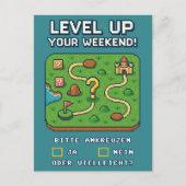 Level Up Your Weekend! Briefkaart (Voorkant)