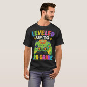 Leveled tot 3e klas gamer terug naar school jongen t-shirt (Voorkant volledig)