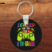 Leveled tot 6e klas gamer Ck naar school eerste D Sleutelhanger (Voorkant)