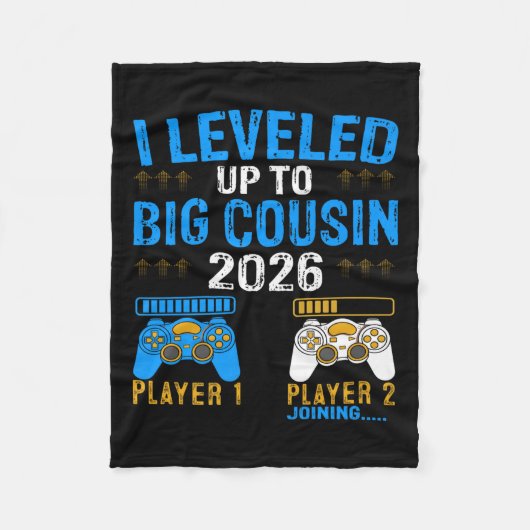 Leveled tot Big Cousin 2026 gepromoveerd naar Futu Fleece Deken (Voorkant)