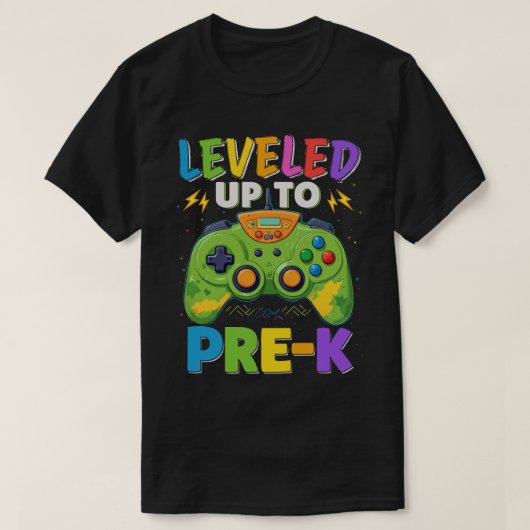 Leveled tot Pre-K Gamer Back to School Boys T-shirt (Design voorkant)
