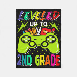 Leveled Up naar 2e klas gamer Byck naar school eer Fleece Deken