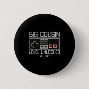 Leveled up naar grote neef niveau ontgrendeld gesc ronde button 5,7 cm