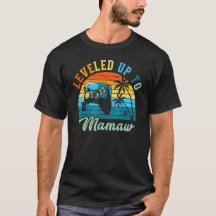 Leveled Up naar Mamaw Geboorteaankondiging voor Vr T-shirt