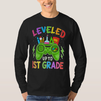 Leveled Up To 1st Grade Gamer Back To School Stude T-shirt