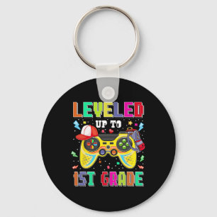 Leveled Up To 1st Grade Gamer Eerste Dag Jongens C Sleutelhanger