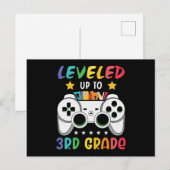 Leveled Up To 3rd Grade Videospel School Cadeau Briefkaart (Voorkant / Achterkant)
