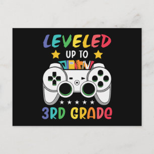 Leveled Up To 3rd Grade Videospel School Cadeau Briefkaart