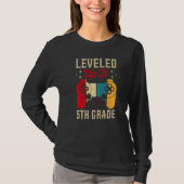Leveled Up To 5th Grade Gamer Back To School First T-shirt (Voorkant)