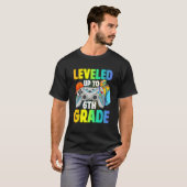 Leveled Up To 6th Grade Video Gamer Back To School T-shirt (Voorkant volledig)