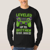 Leveled Up To Brother 2023 Promoted To Big Bro 202 T-shirt (Voorkant)