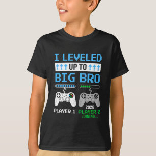 Leveled Up To Oudere Broer 2026 Grappige Videogame T-shirt