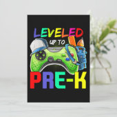 Leveled Up To PreK Gamer Back To School First Day  Kaart (Staand voorkant)