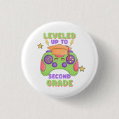 Leveled Up to Second Grade Ronde Button 3,2 Cm (Voorkant)