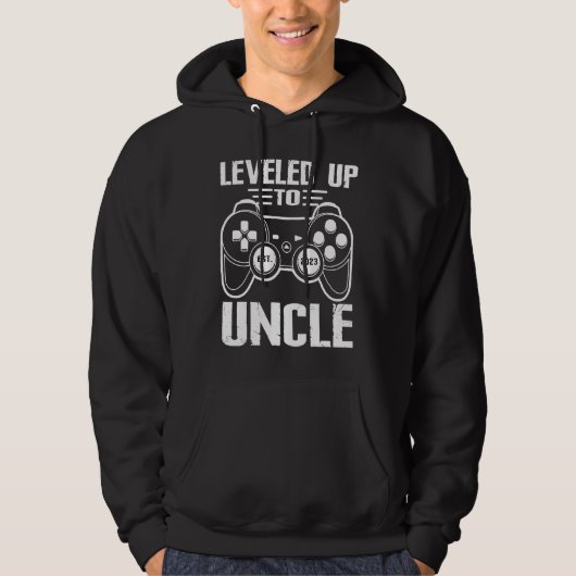 Leveled Up to Uncle 2023 Soon to be Uncle 2023 Hoodie (Voorkant)