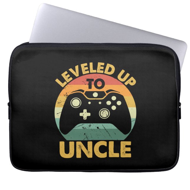 Leveled Up to Uncle Laptop Sleeve (Voorkant)