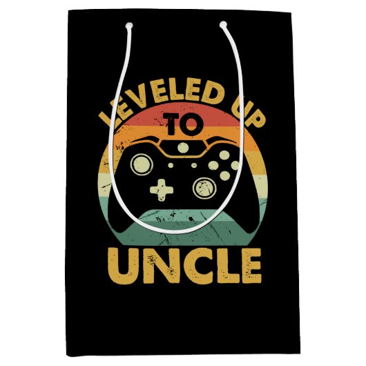 Leveled Up to Uncle Medium Cadeauzakje (Voorkant)