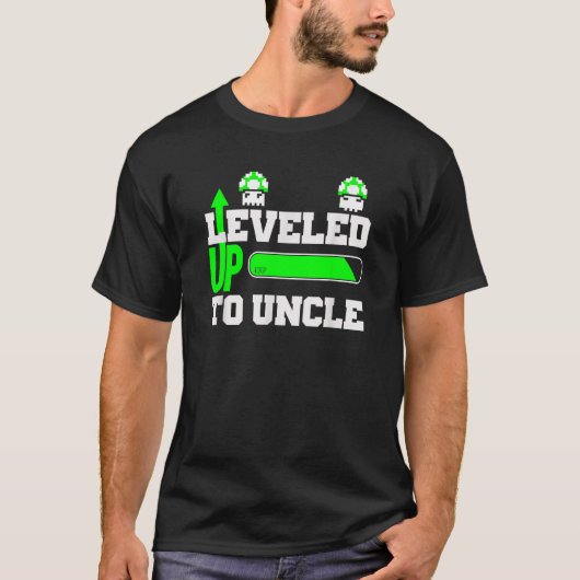 Leveled Up To Uncle New Uncle Retro Grunge Gamer T-shirt (Voorkant)