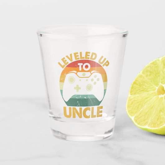 Leveled Up to Uncle Shot Glas (Voorkant)
