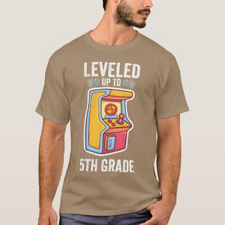 Leveled Upo 5e klas spelcomputer Gamer vintage T-shirt