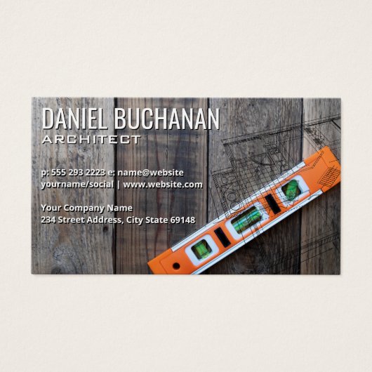 Leveler | Blauwdrukken Visitekaartje (Voorkant)