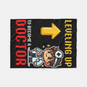 Leveling Up Doctor Ck naar school Funny Gamer Boys Fleece Deken (Voorkant (Horizontaal))