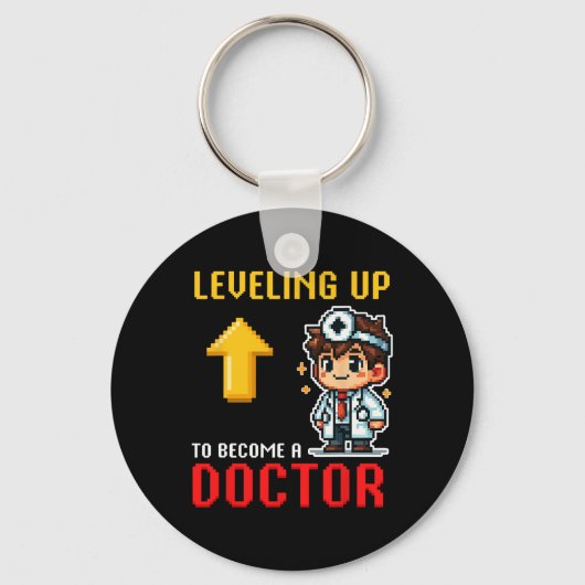 Leveling Up Doctor Ck naar school Funny Gamer Boys Sleutelhanger (Voorkant)