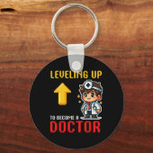 Leveling Up Doctor Ck naar school Funny Gamer Boys Sleutelhanger (Voorkant)