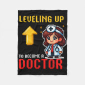Leveling Up Doctor Ck To School Funny Gamer Girls  Fleece Deken (Voorkant)