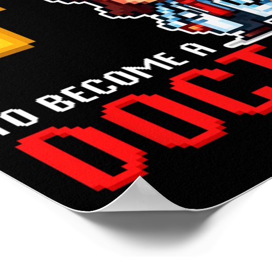 Leveling Up Dokter Ck Naar School Grappige Gamer M Poster (Hoek)