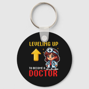 Leveling Up Dokter Ck Naar School Grappige Gamer M Sleutelhanger