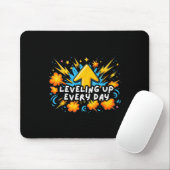 Leveling Up Every Day Ck To School Shirt Gamer Boy Muismat (Met muis)