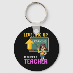 Leveling Up Leraar Ck Naar School Grappige Gamer M Sleutelhanger