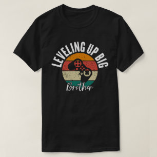 Leveling up naar grote broer grappige gamer vintag t-shirt