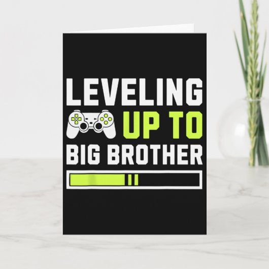 Leveling Up naar grote broer - Grappige gamer voor Kaart (Voorkant)