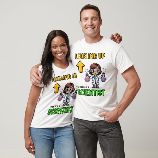 Leveling Up Scientist Ck To School Funny Gamer Gir T-shirt (Unisex)