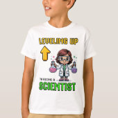 Leveling Up Scientist Ck To School Funny Gamer Gir T-shirt (Voorkant)